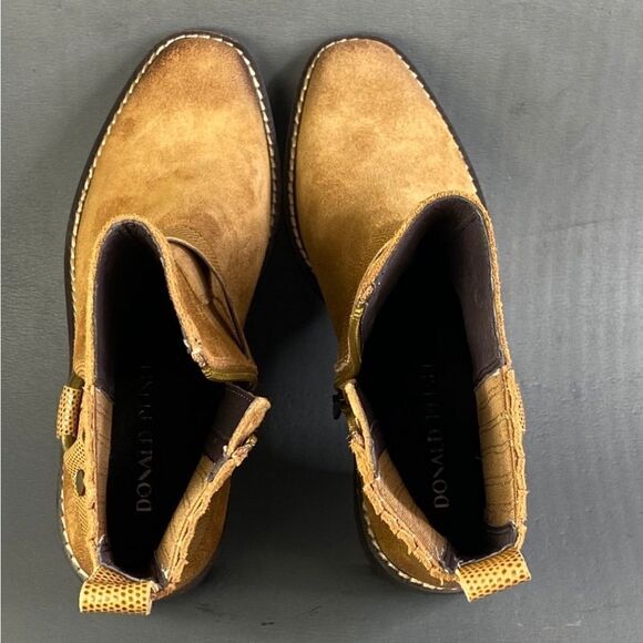 Donald Pliner leather suede Women MAI Saddle Bootie shoes size 8 - Picture 9 of 11